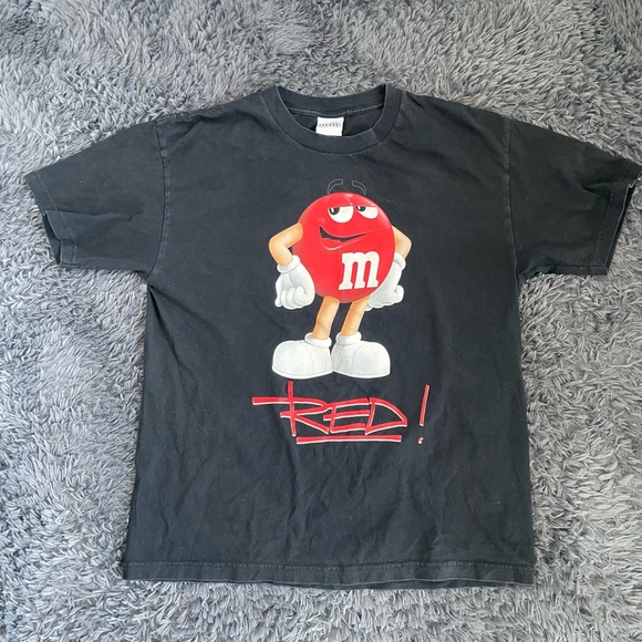 M&Ms T-Shirt Black 2011 Print short sleeve Red Logo Street Wear | Men XL - Picture 1 of 6